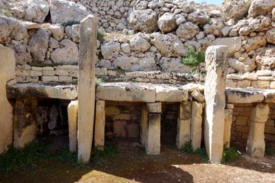 Ggantija dans le temple 